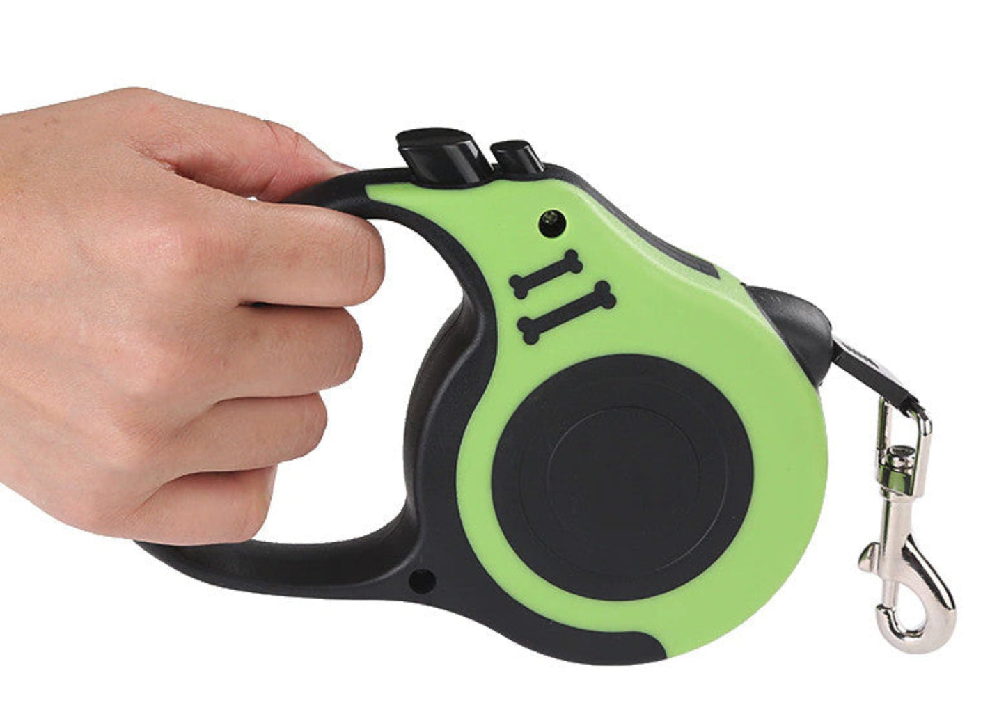 Retractable Dog Leash — One-Touch Brake & Lock, Swivel Snap