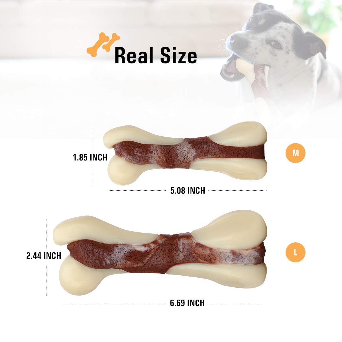 Indestructible Dog Chew Toy for Aggressive Chewers, Real Beef Flavor - BestBuddyStore