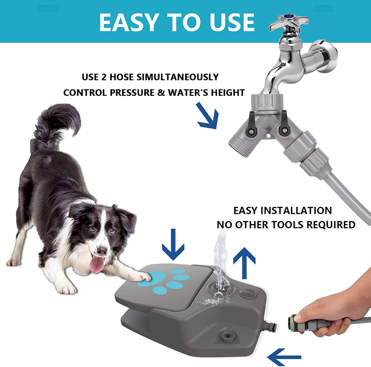 Dog Automatic Step On Water Fountain - BestBuddyStore