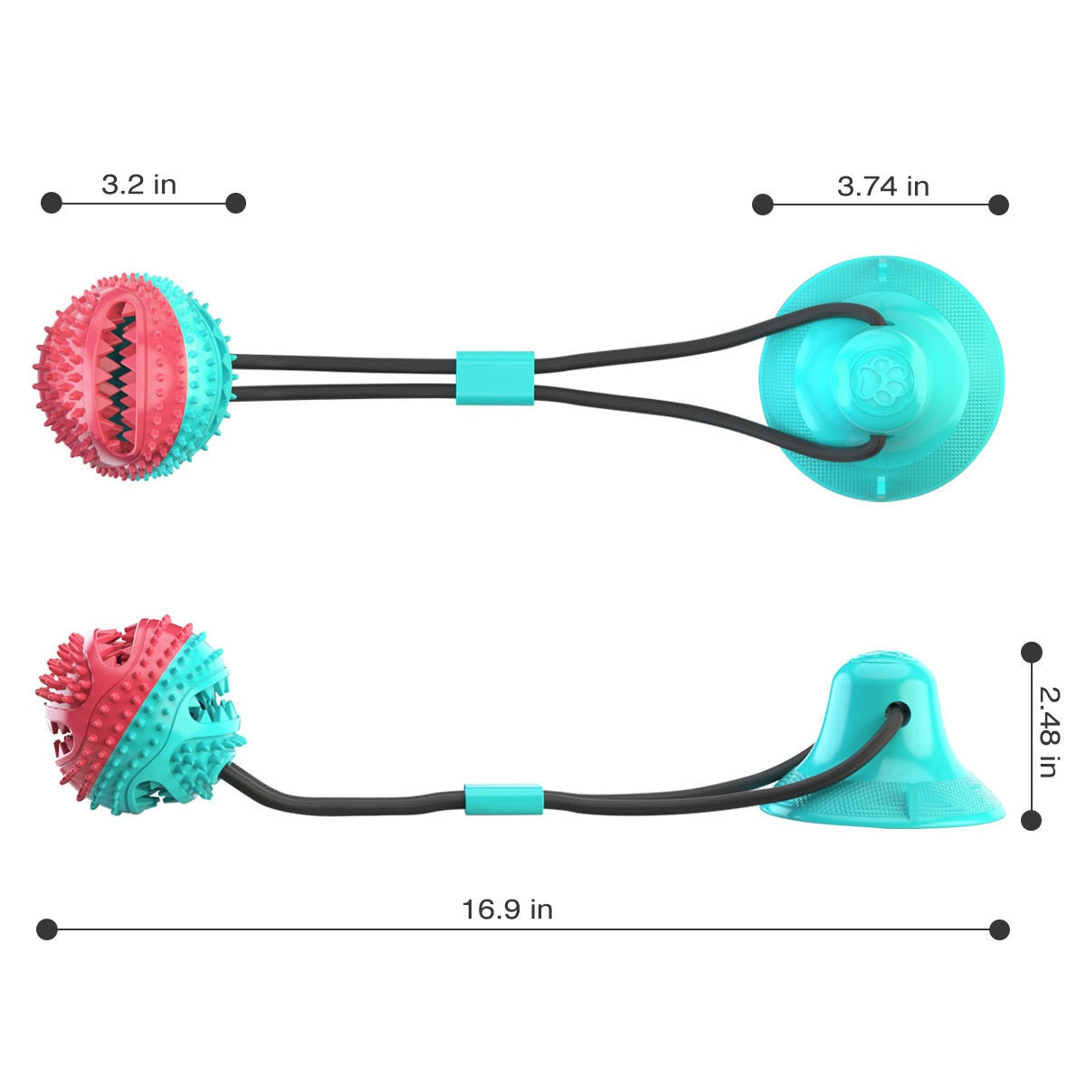 Dog Toy Push Ball Toy Leakage Food Toy Tooth Cleaning Toothbrush Toy - BestBuddyStore