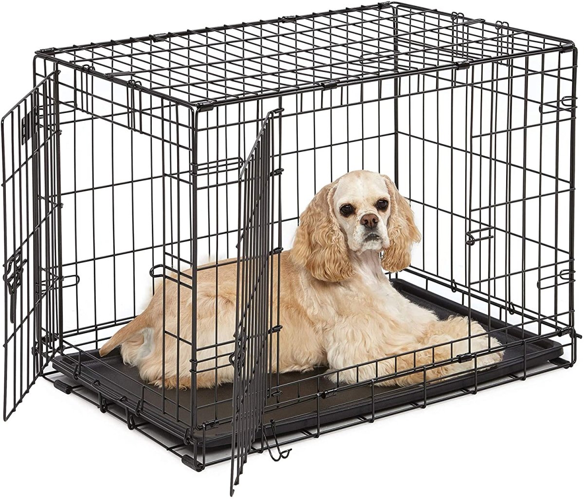 Single & Double Door Folding Metal Dog Crates Fully Equipped - Best Buddy Store