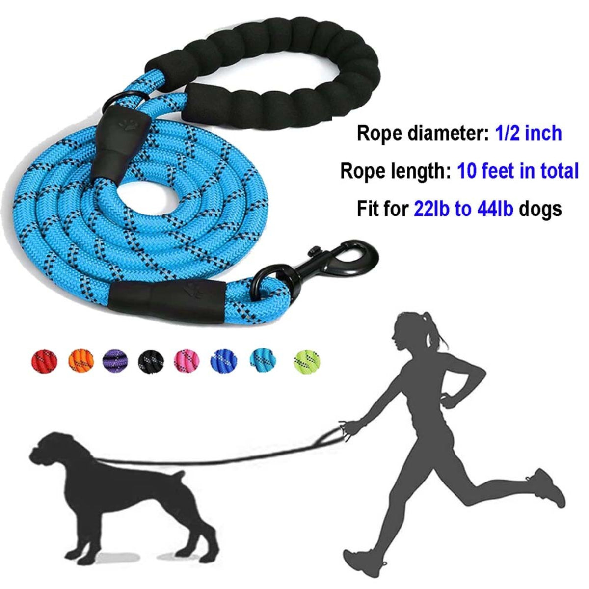 10FT Heavy Duty Reflective Dog Leash