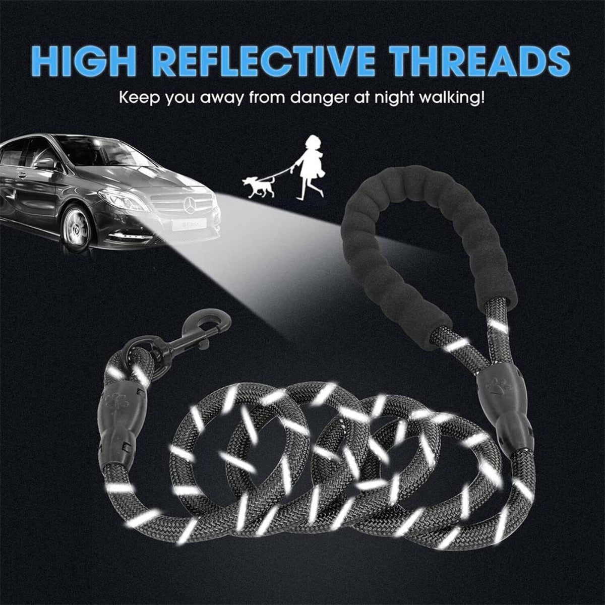 10FT Heavy Duty Reflective Dog Leash