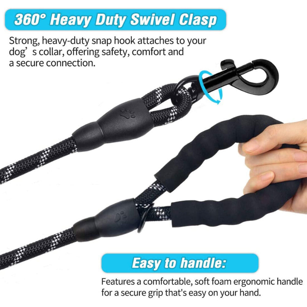 10FT Heavy Duty Reflective Dog Leash