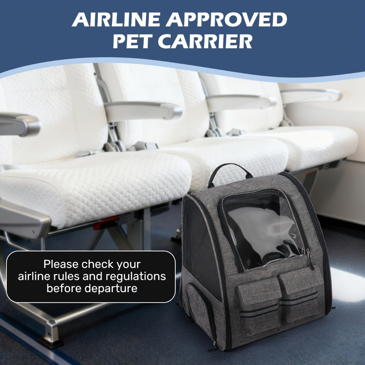 2-in-1 Rolling Pet Carrier Backpack with Wheels
