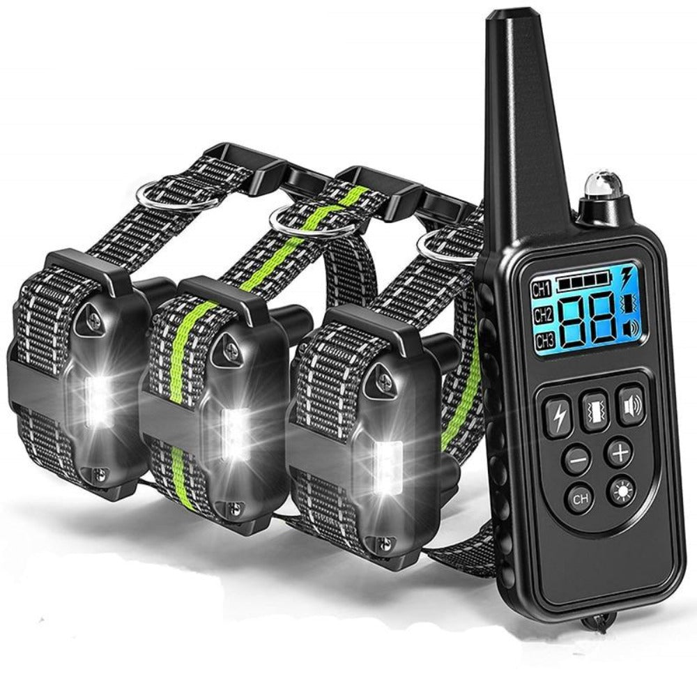 800m Remote Rechargeable Waterproof Electronic Shock Stop Barking Dog Training Collars