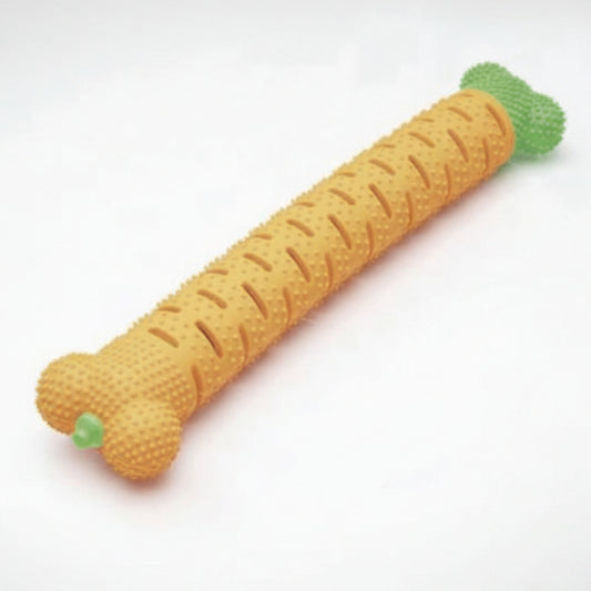 3-in-1 Dog Toothbrush Chew Toy – Silicone Dental Brushing Stick