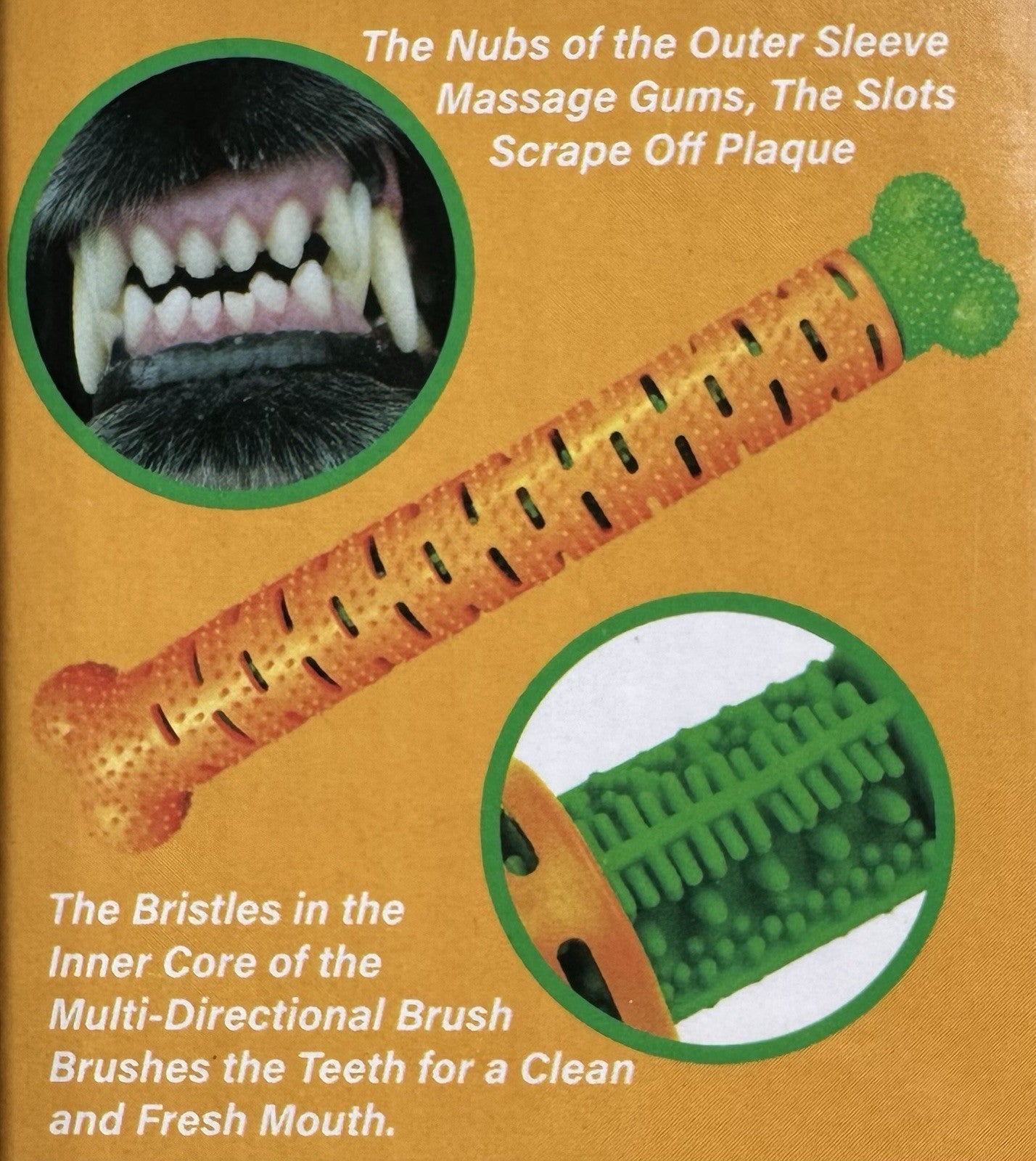 3-in-1 Dog Toothbrush Chew Toy – Silicone Dental Brushing Stick