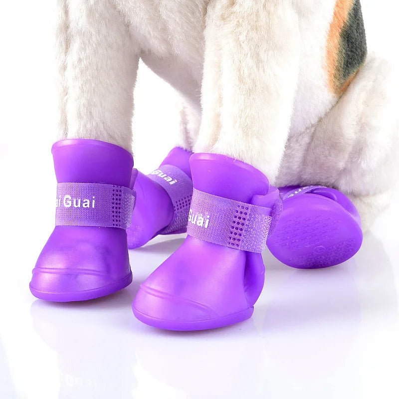 4Pcs Dog Waterproof Rain - shoes Anti - slip Rubber - Best Buddy Store