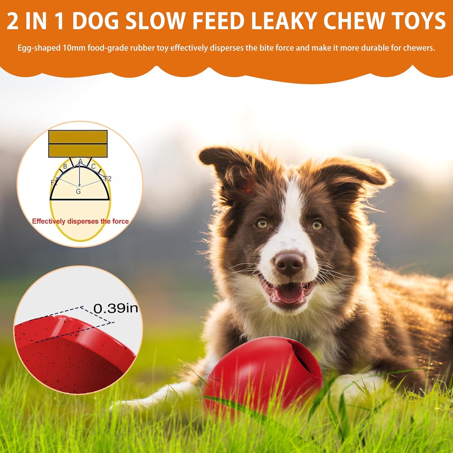 Dog Food Chew Leak Ball – Freeze Fillable Treat & Anxiety Reliever