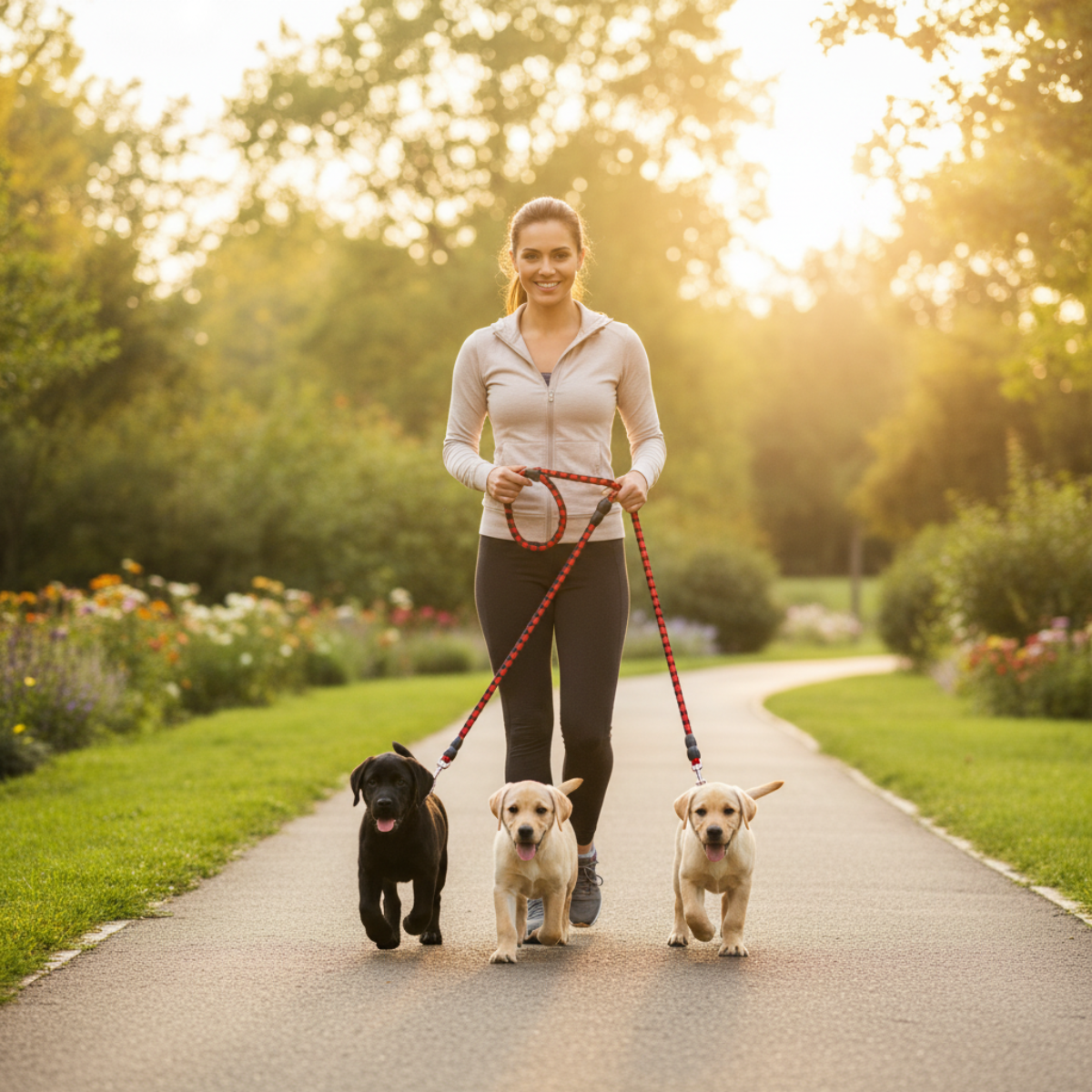 Braided Dog Leash with Handle