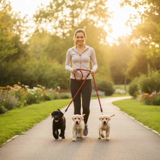 Braided Dog Leash with Handle