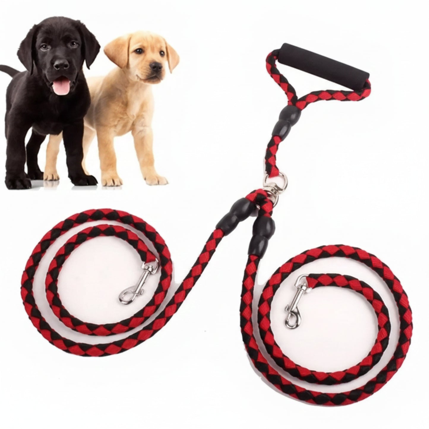 Braided Dog Leash with Handle