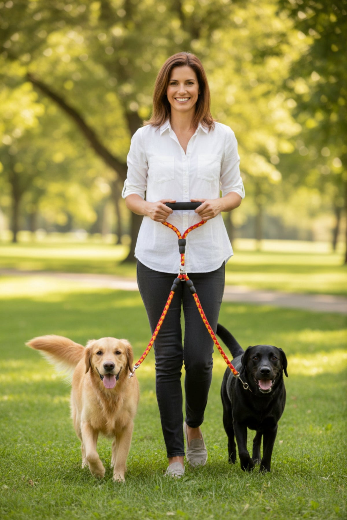 Braided Dog Leash with Handle