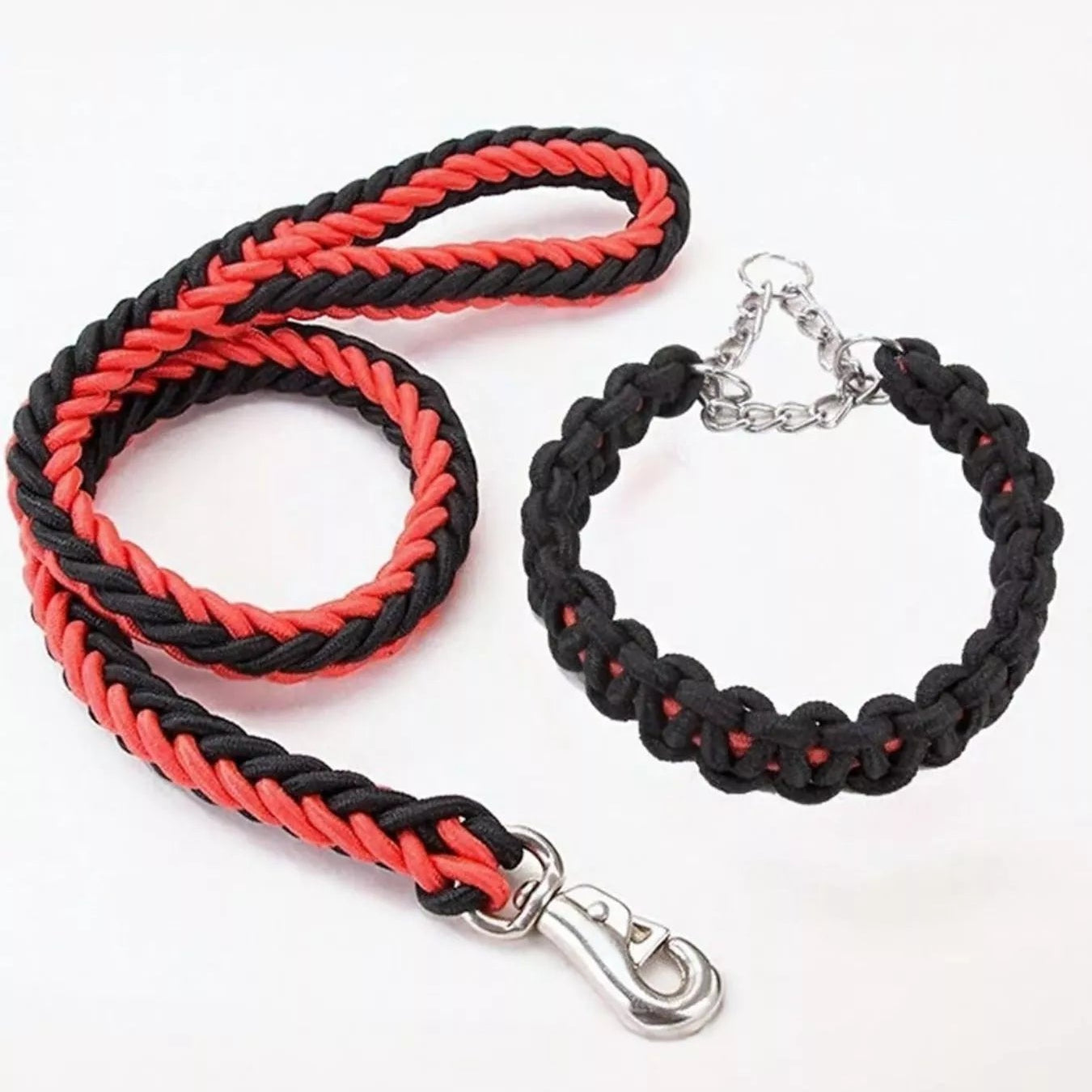 Braided Rope Dog Leash with Metal Clasp
