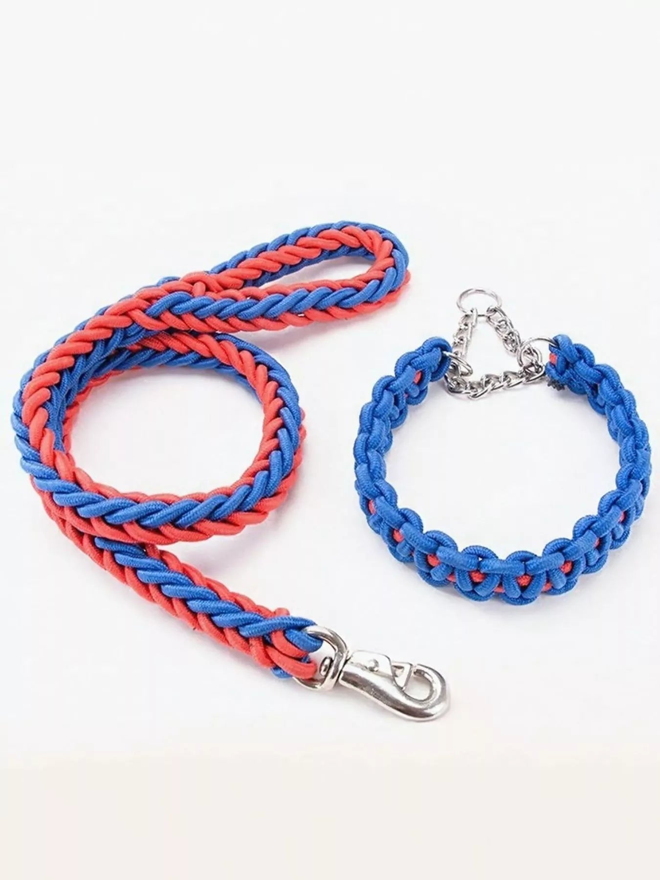 Braided Rope Dog Leash with Metal Clasp