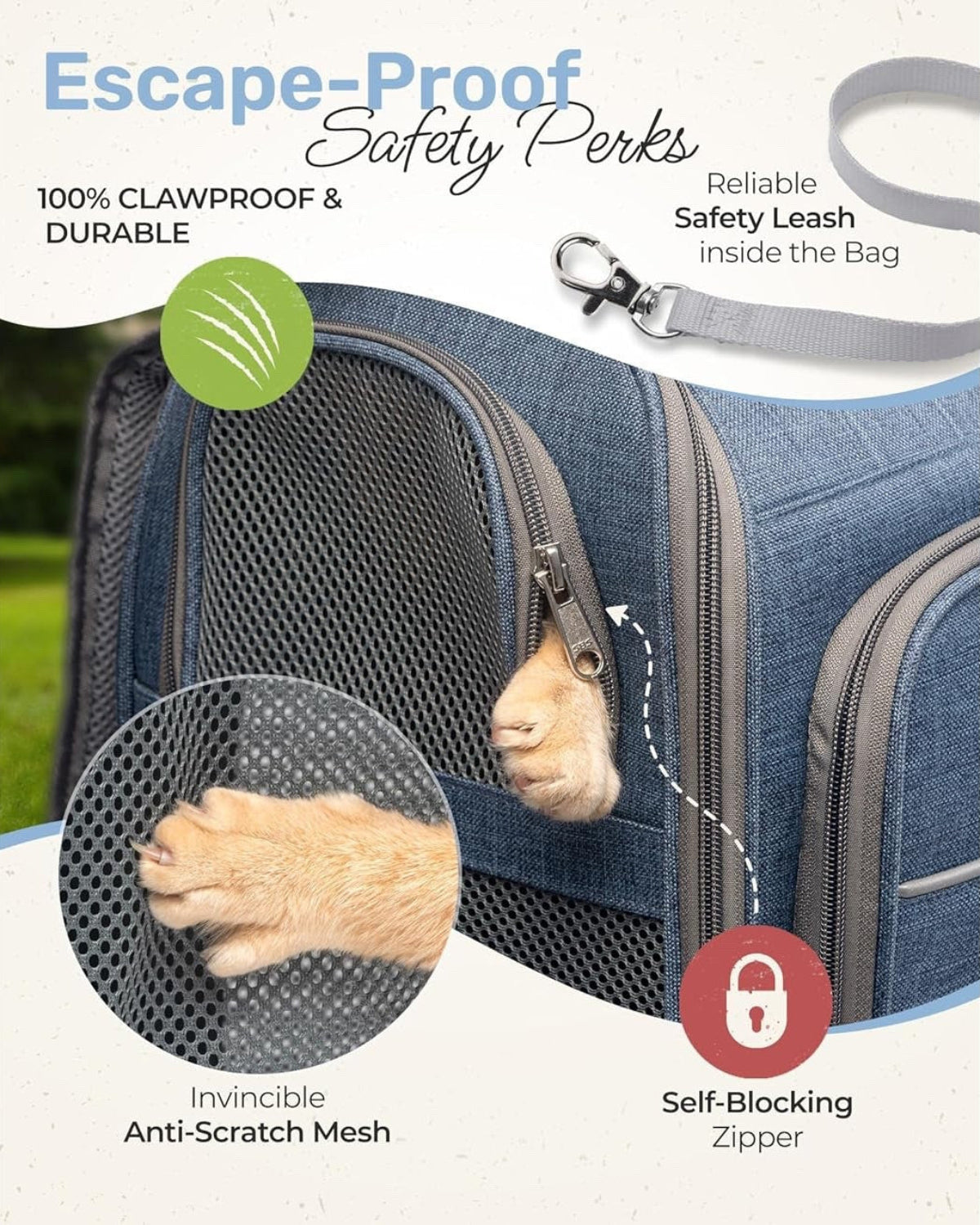 Breathable Pet Backpack Carrier — Expandable, Airline-Compatible