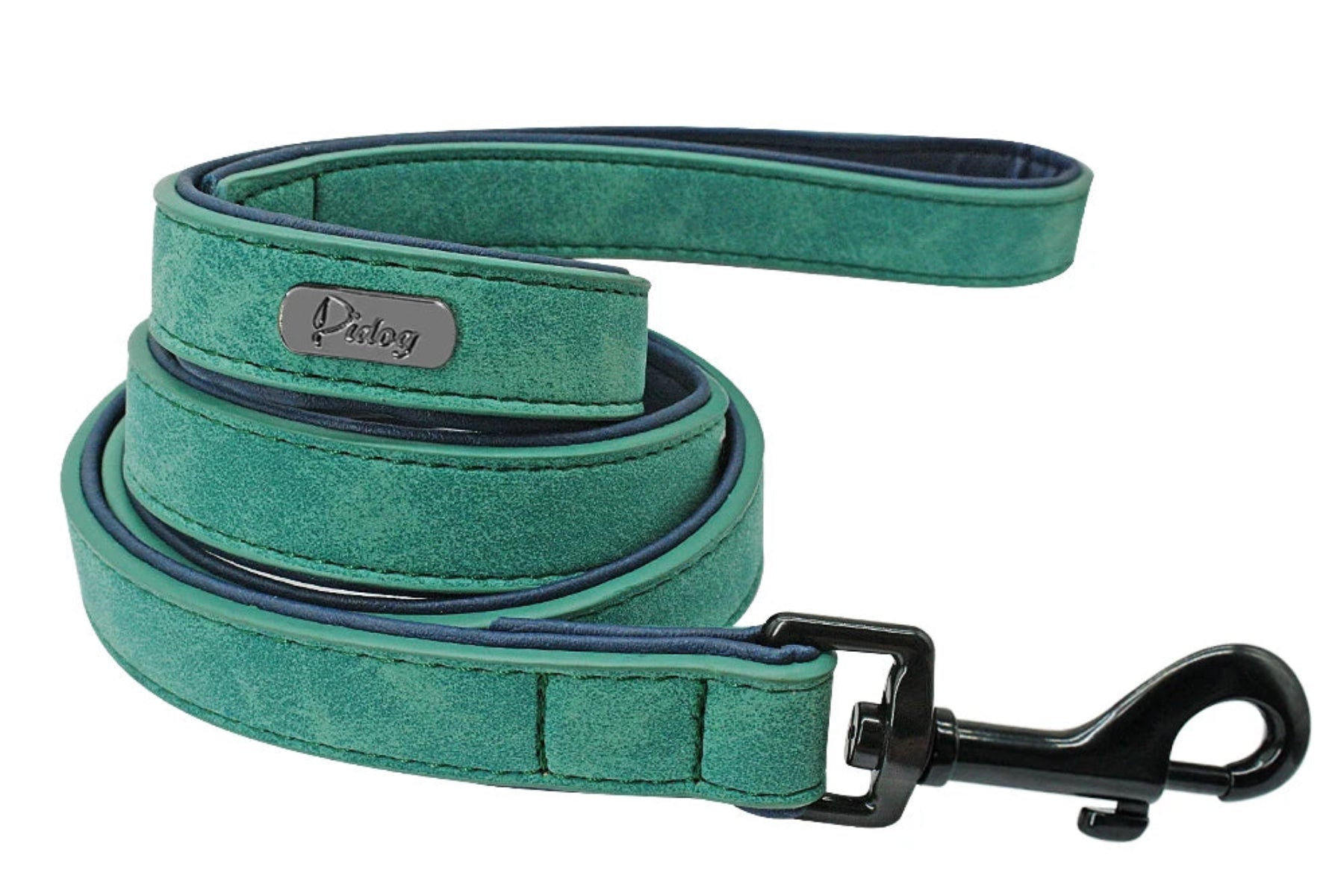 Double-Layer Leather Dog Leash 4ft — Padded Handle for Medium & Large Dogs