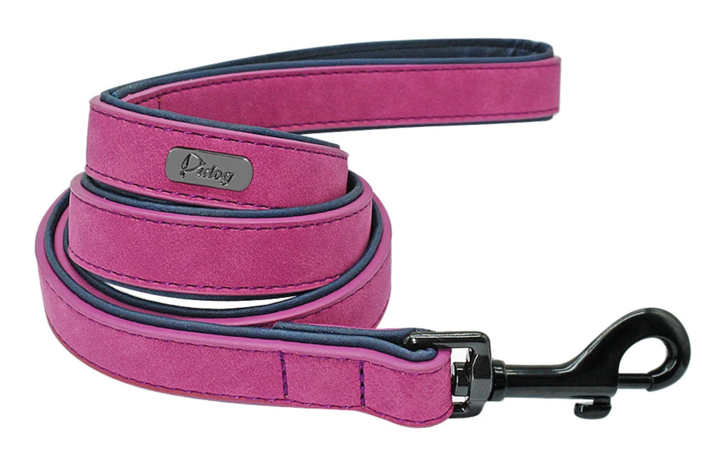 Double-Layer Leather Dog Leash 4ft — Padded Handle for Medium & Large Dogs