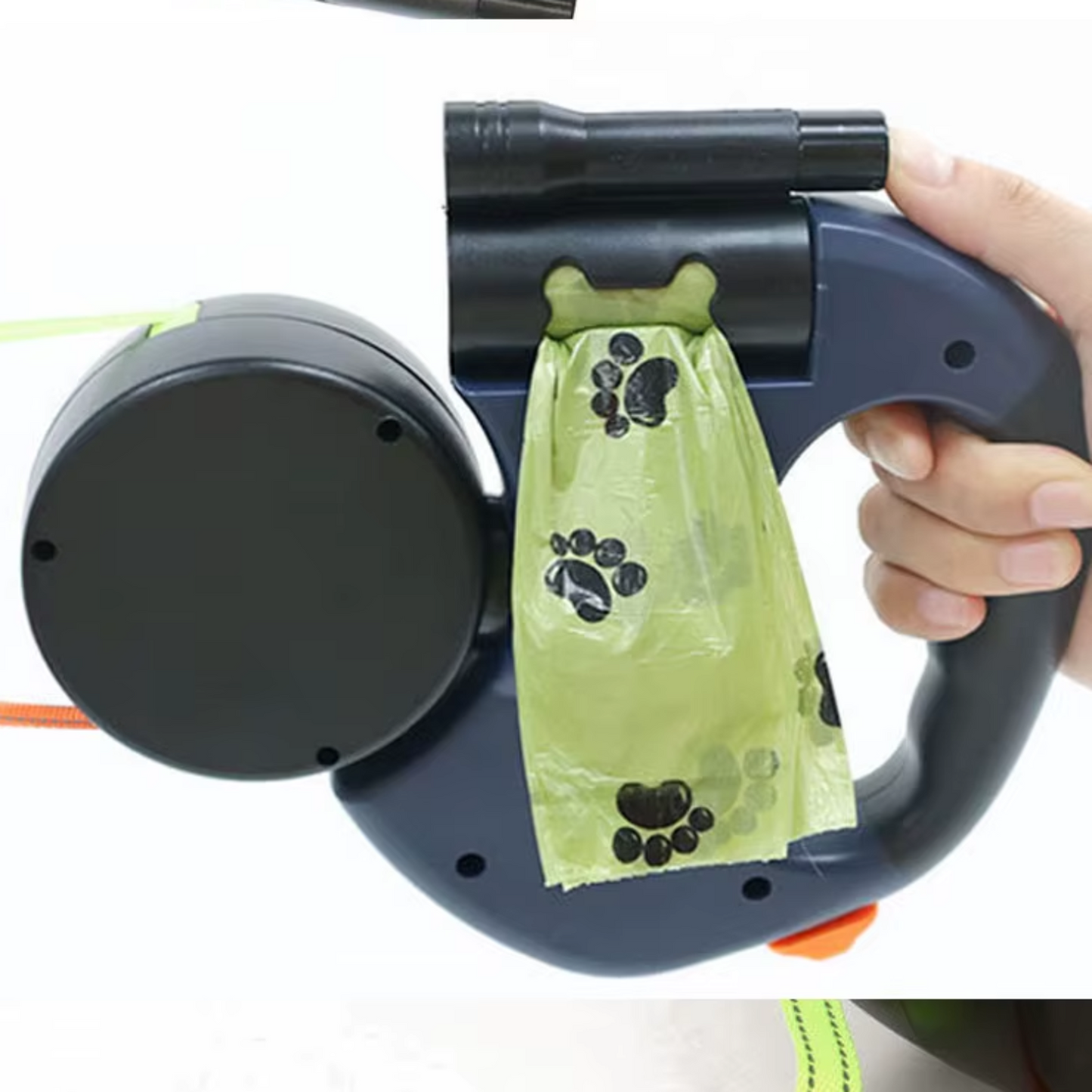 Dual Retractable Dog Leash with Reflective Coupler