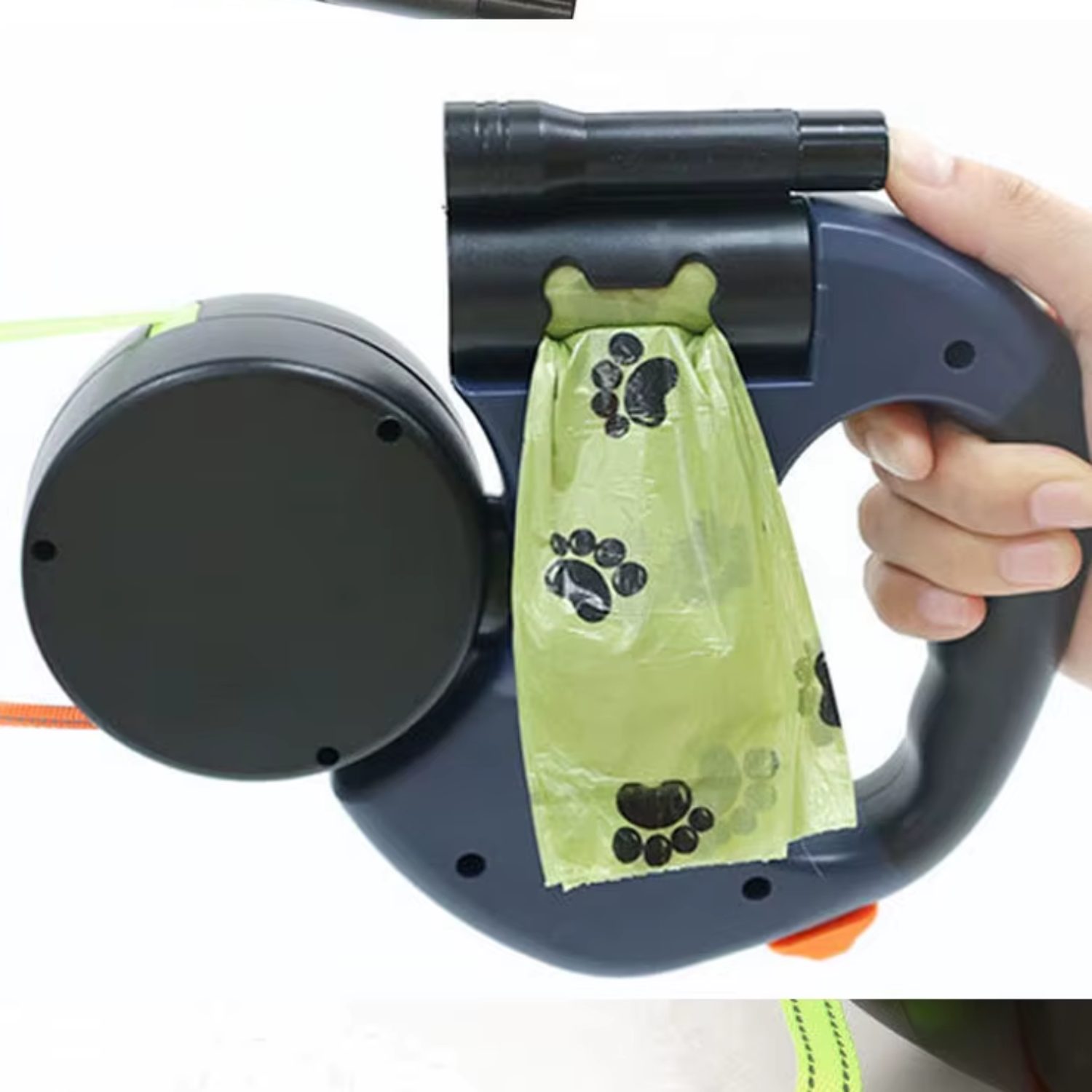 Dual Retractable Dog Leash with Reflective Coupler
