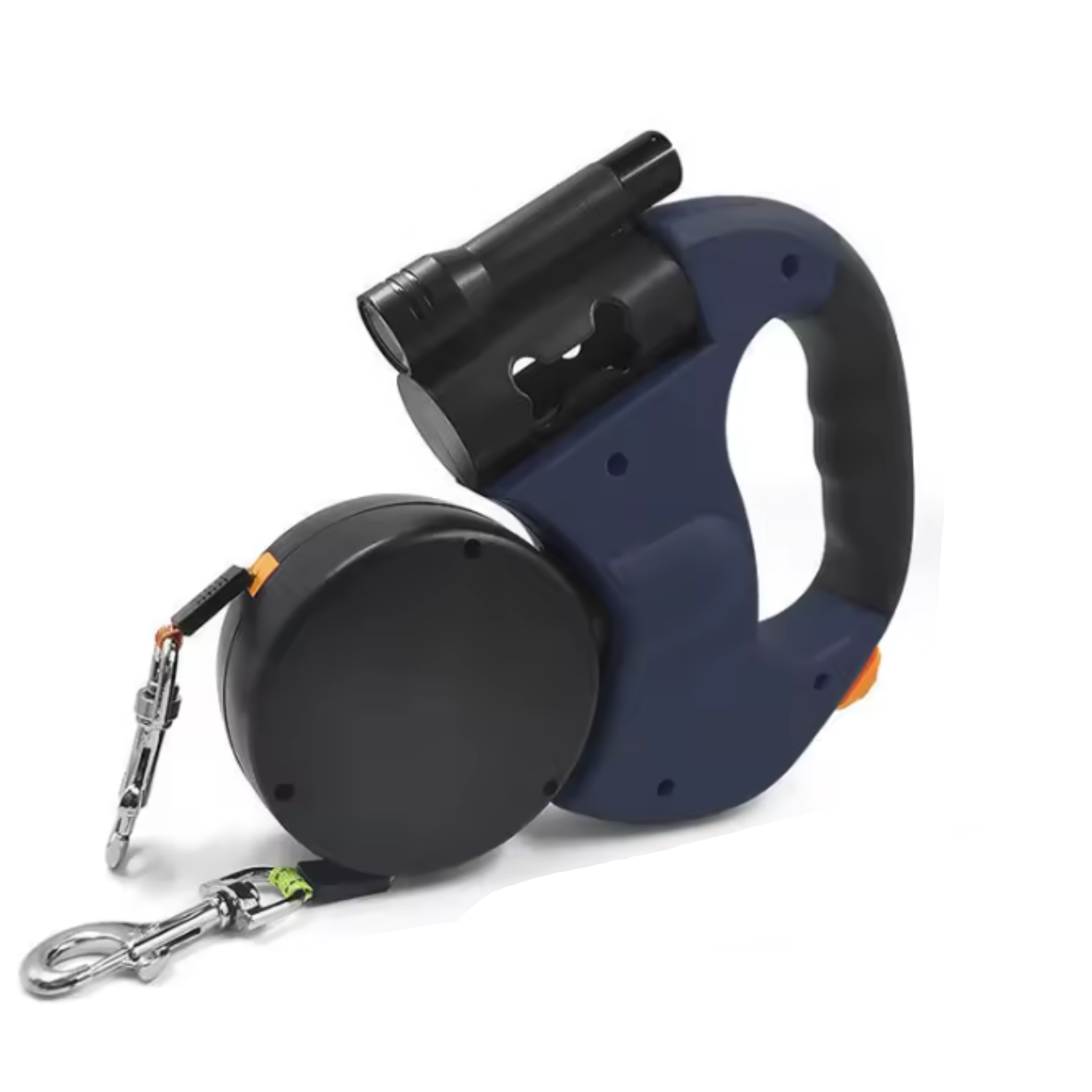 Dual Retractable Dog Leash with Reflective Coupler