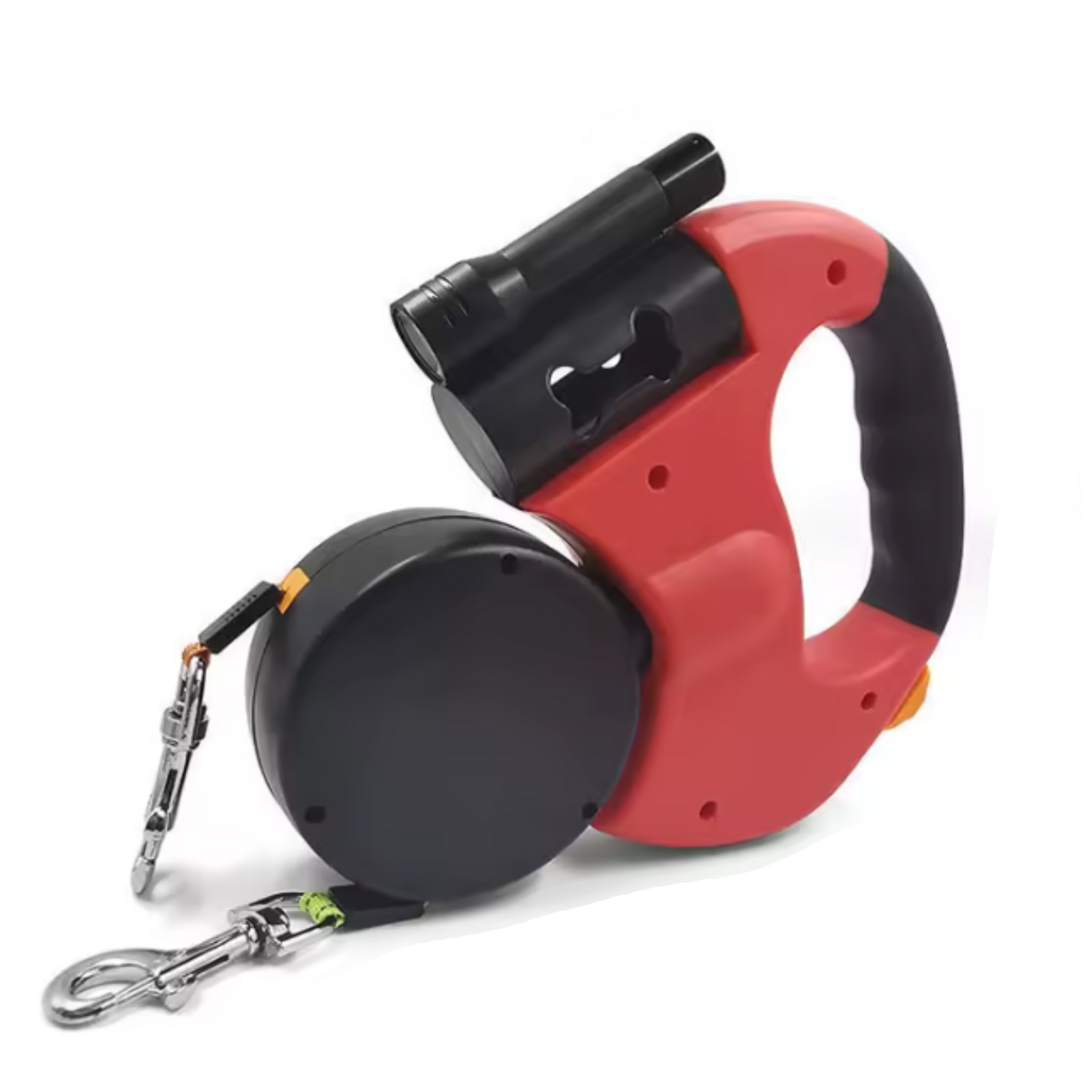 Dual Retractable Dog Leash with Reflective Coupler