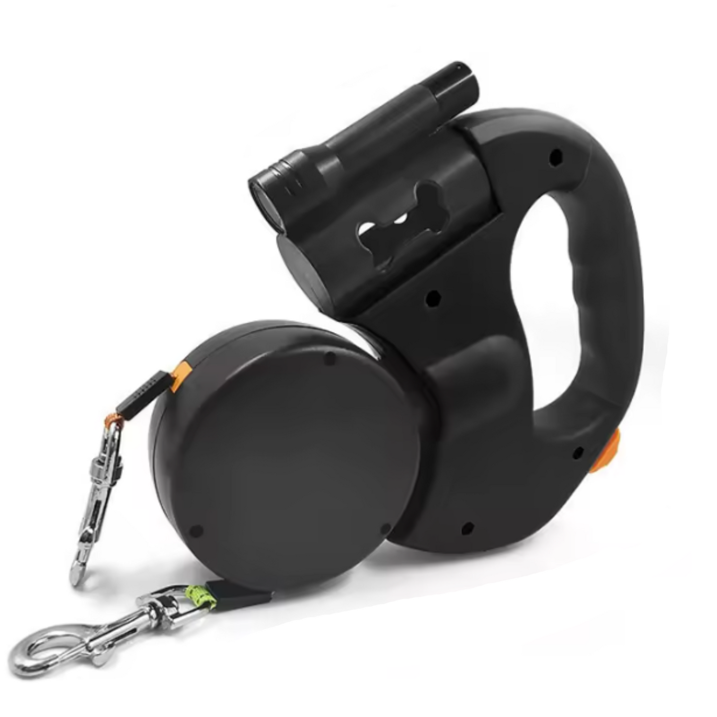 Dual Retractable Dog Leash with Reflective Coupler