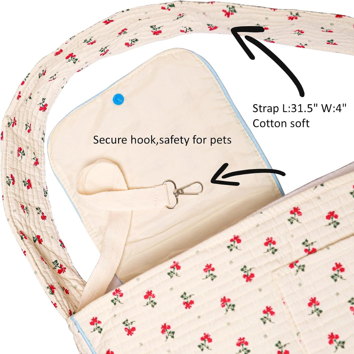 Floral Pet Carrier Sling Bag