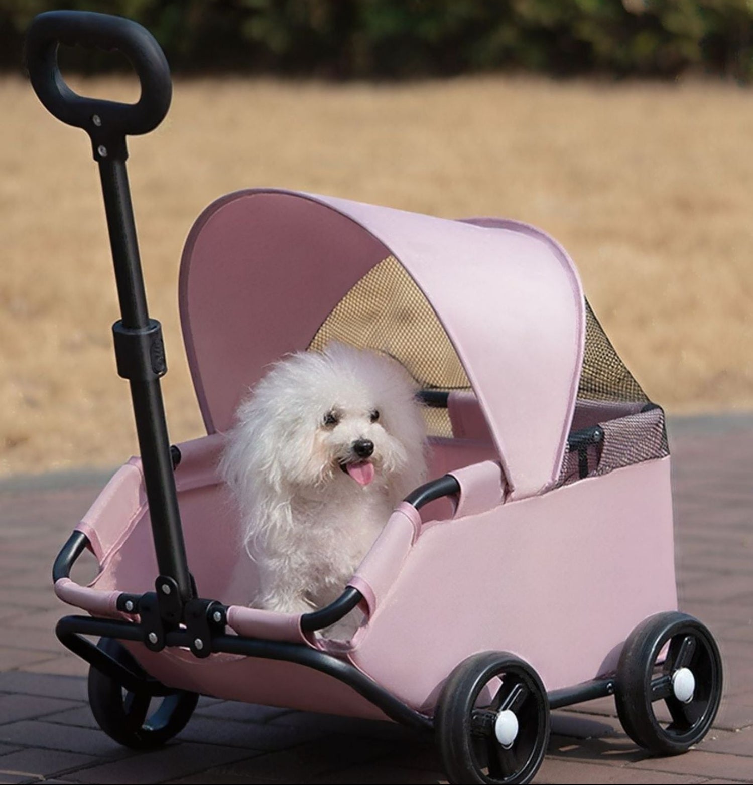 Foldable Pet Stroller with Shed