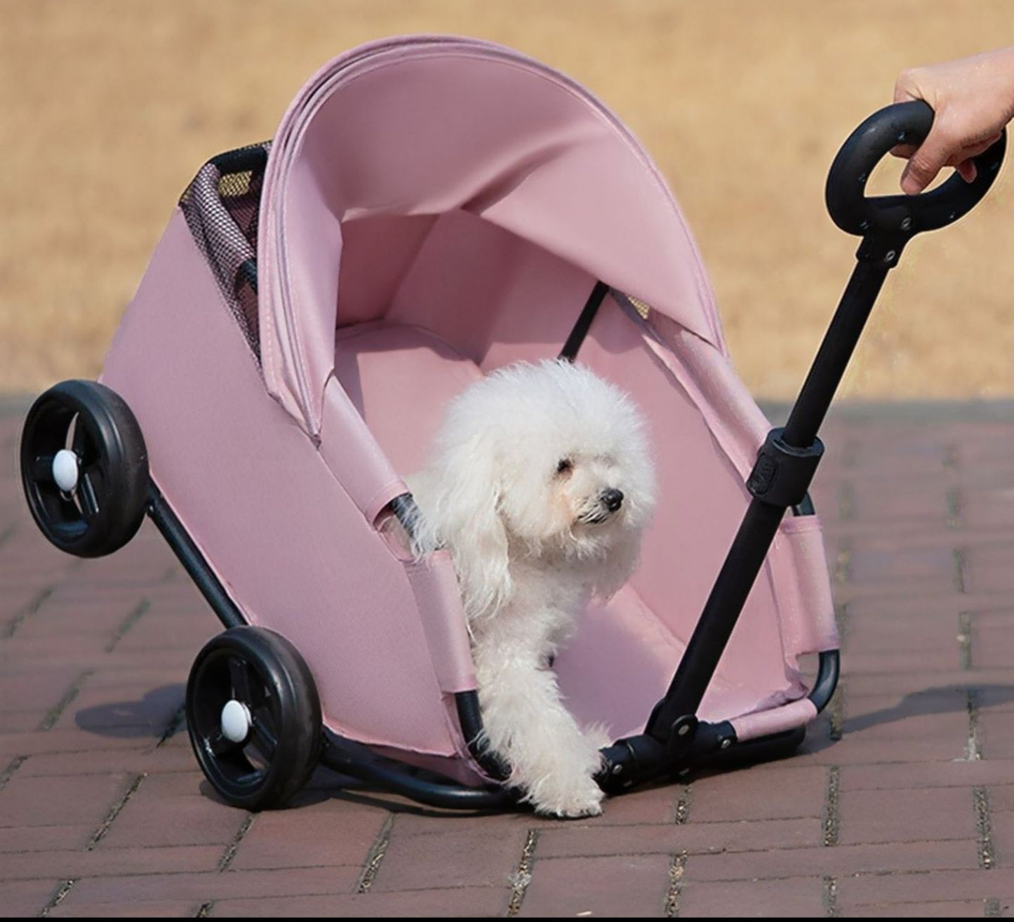 Foldable Pet Stroller with Shed