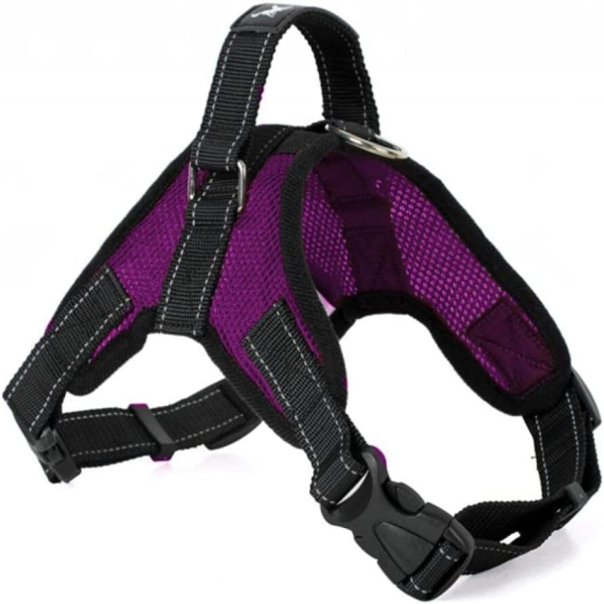 No-Pull Dog Harness - Padded Mesh Vest, Front & Back Clips, Reflective