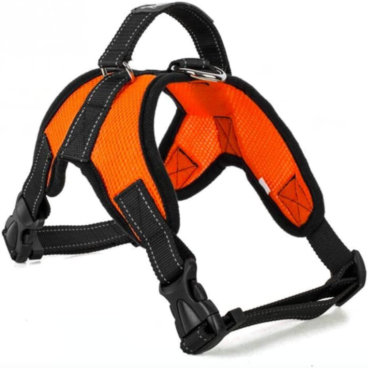 No-Pull Dog Harness - Padded Mesh Vest, Front & Back Clips, Reflective