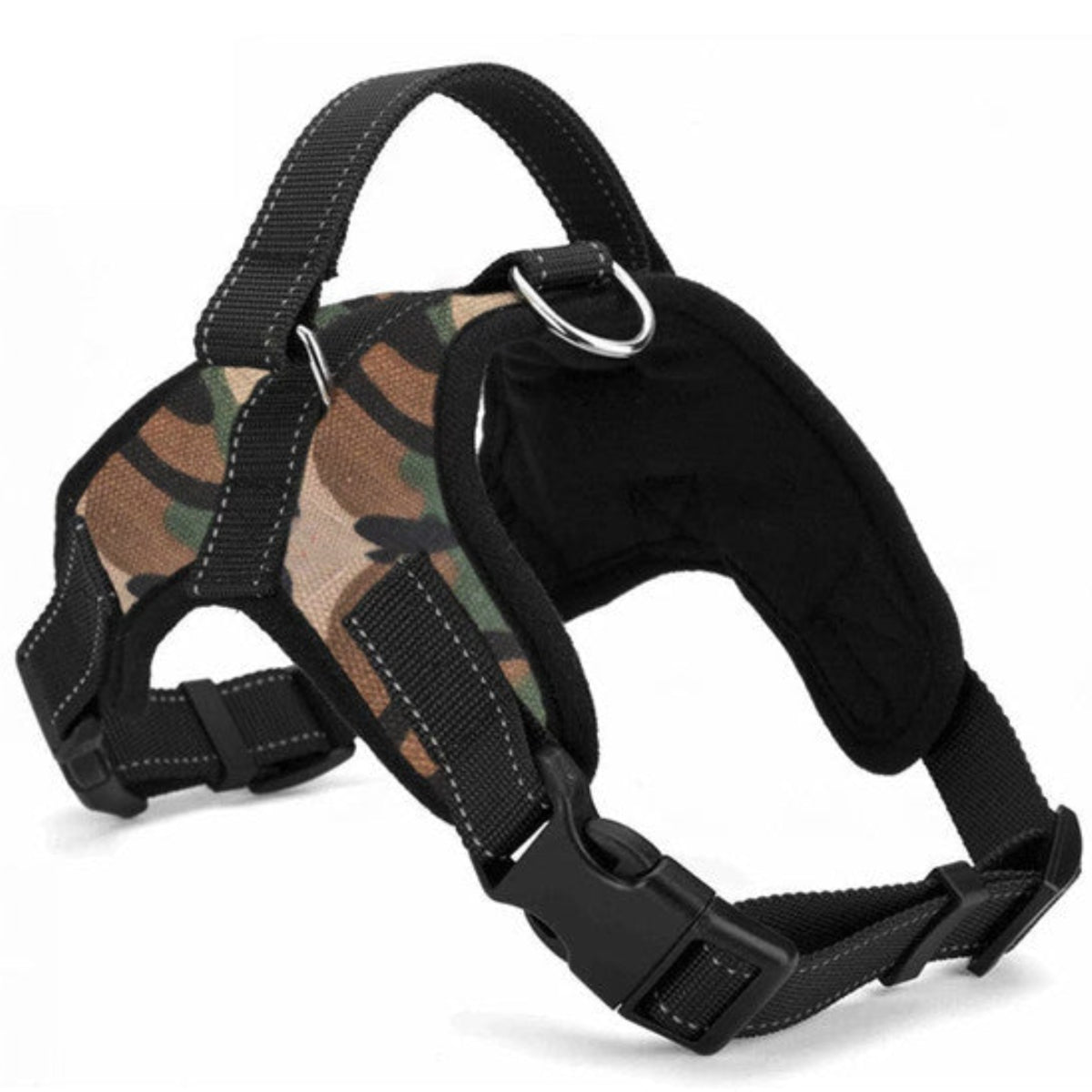 No-Pull Dog Harness - Padded Mesh Vest, Front & Back Clips, Reflective