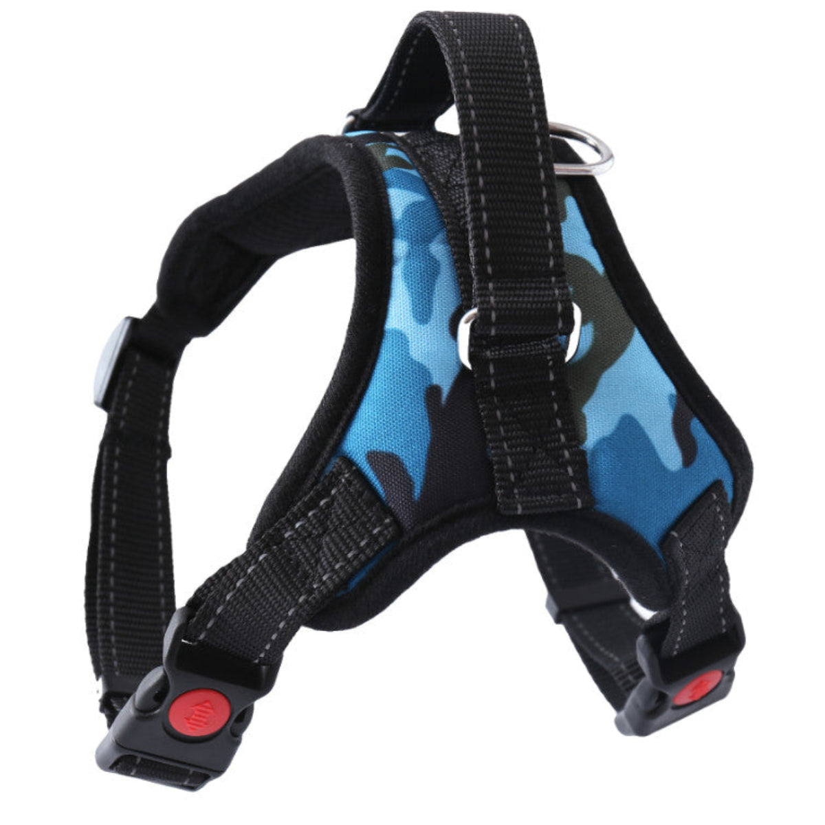 No-Pull Dog Harness - Padded Mesh Vest, Front & Back Clips, Reflective