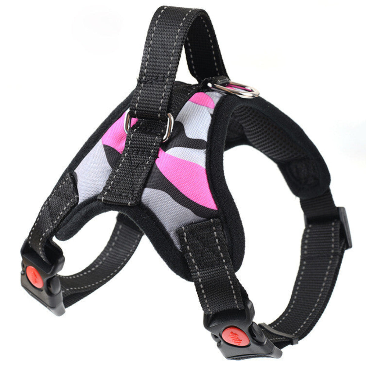 No-Pull Dog Harness - Padded Mesh Vest, Front & Back Clips, Reflective