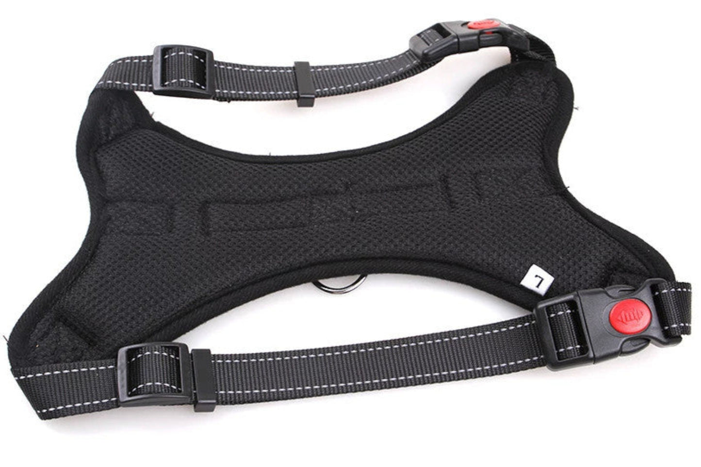 No-Pull Dog Harness - Padded Mesh Vest, Front & Back Clips, Reflective