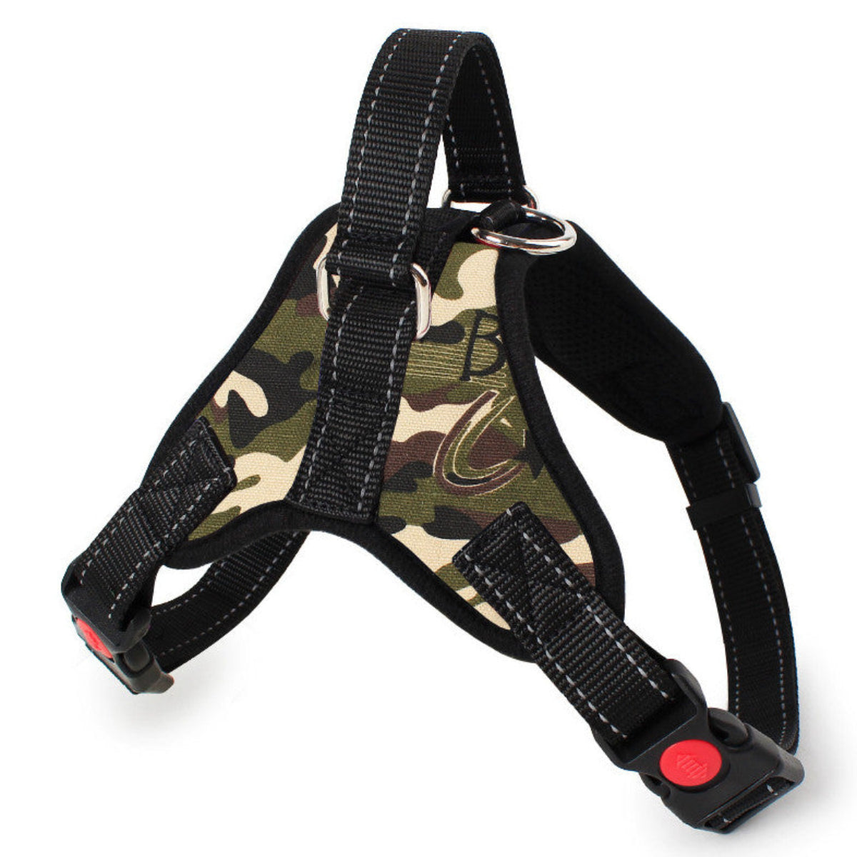 No-Pull Dog Harness - Padded Mesh Vest, Front & Back Clips, Reflective