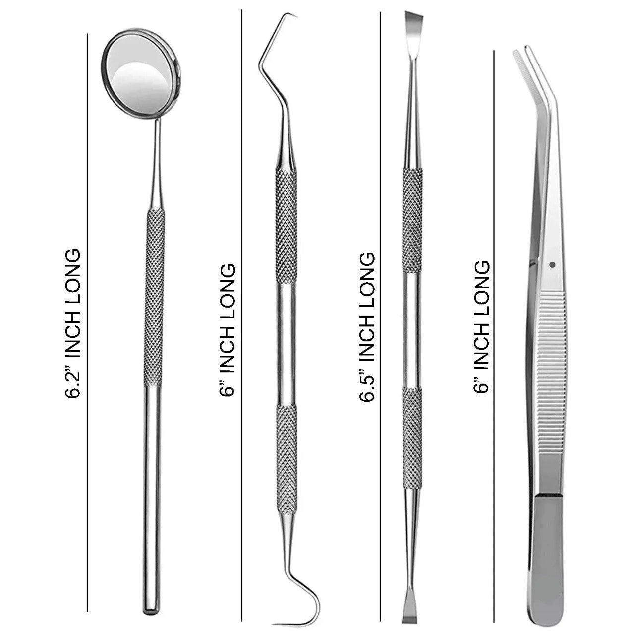Pet Dental Cleaning Kit – 4-Piece Stainless Steel Tooth Scraper Set