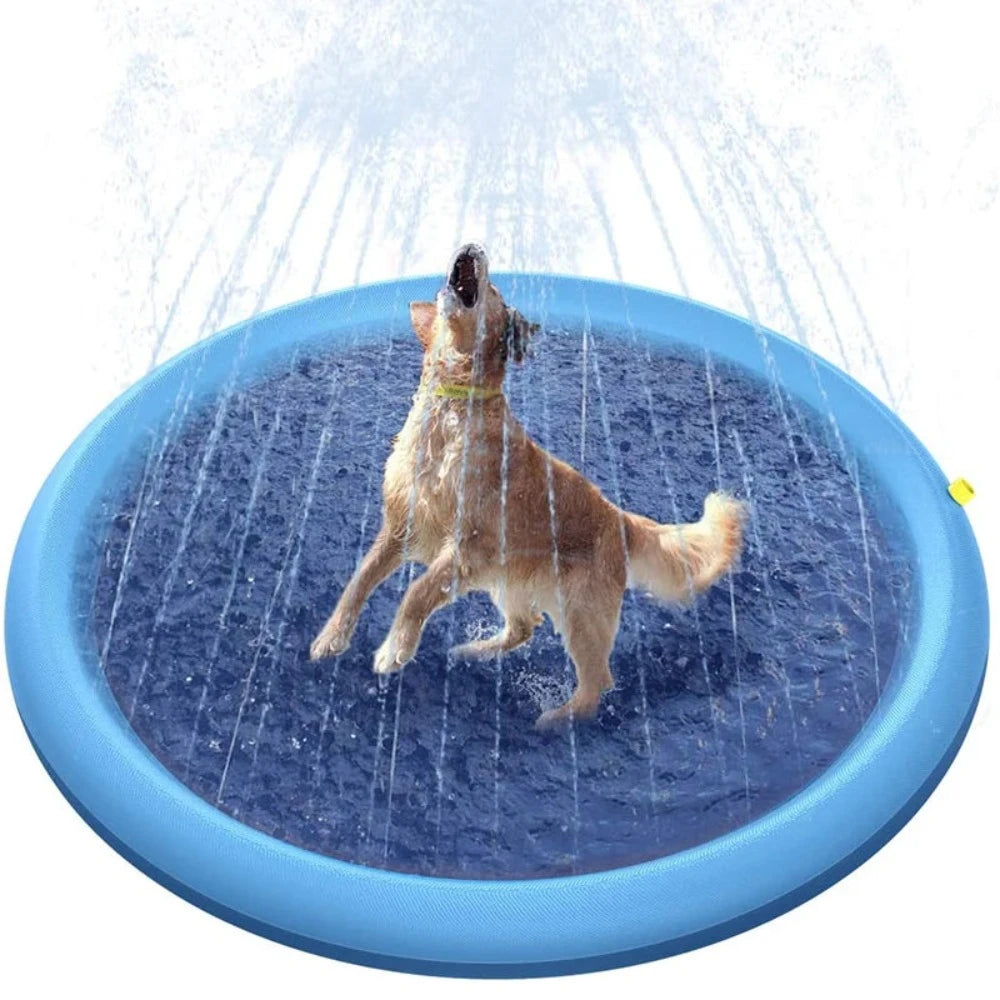 Pet Sprinkler Swimming Pool Inflatable Water Spray Tub Dog Bathtub - BestBuddyStore