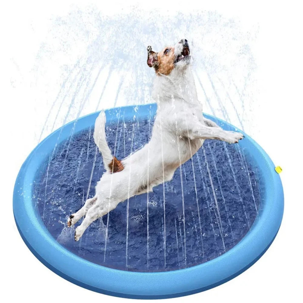 Pet Sprinkler Swimming Pool Inflatable Water Spray Tub Dog Bathtub - BestBuddyStore