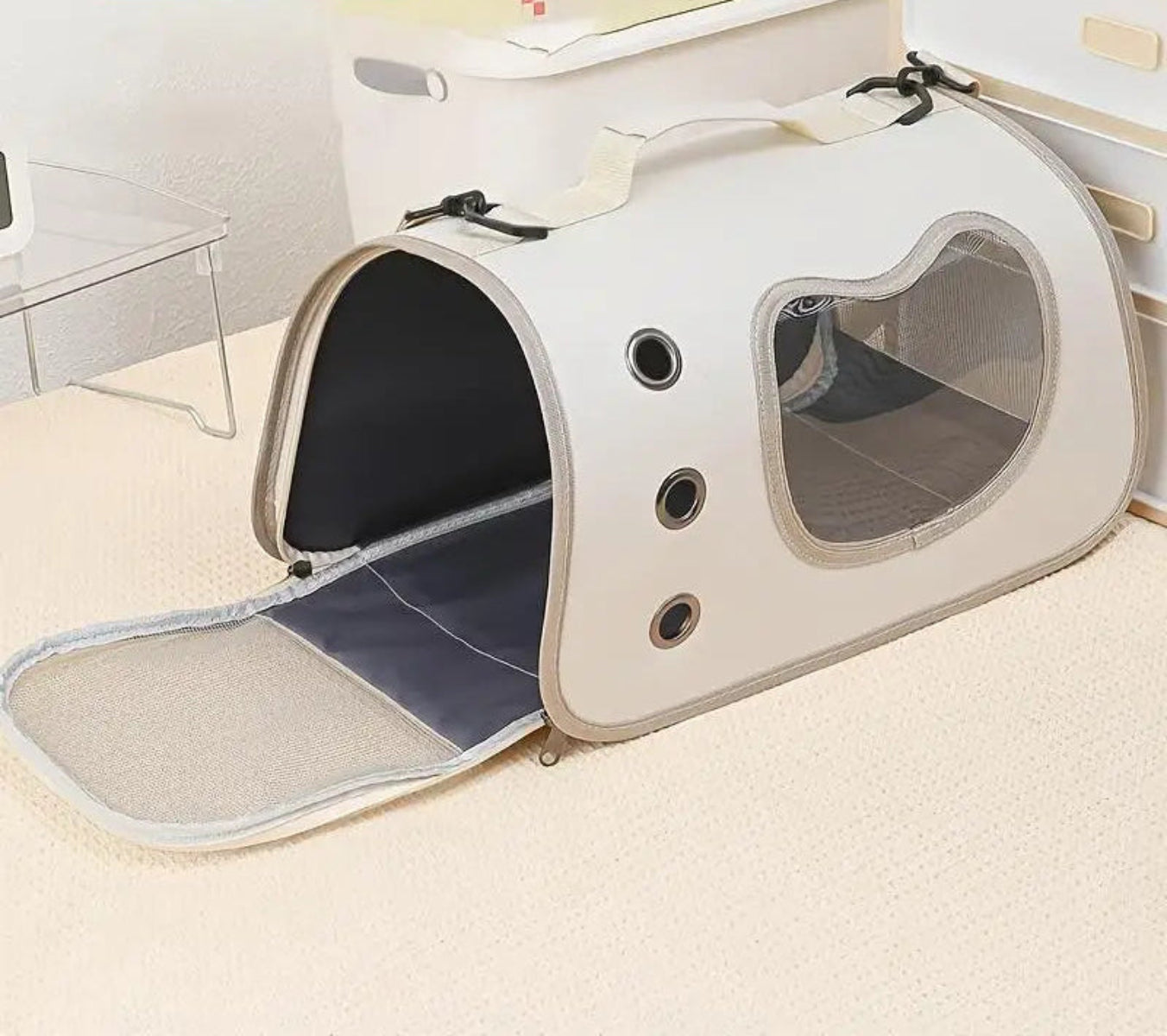 Portable Pet Carrier Bag – Foldable & Breathable for Cats and Small Dogs