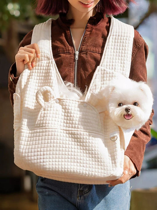 Quilted Pet Carrier Sling Bag