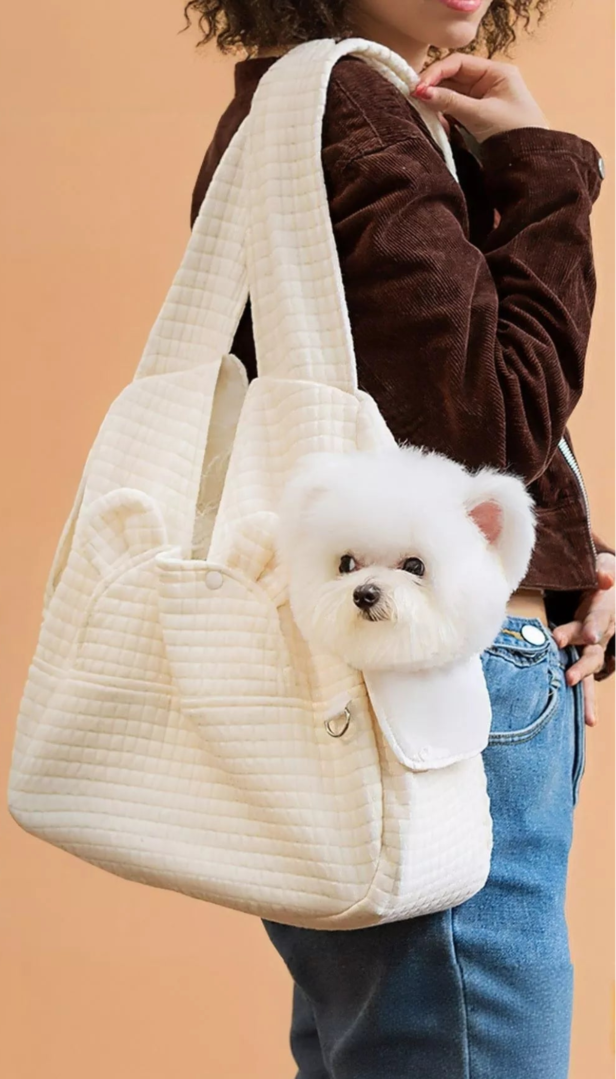Quilted Pet Carrier Sling Bag