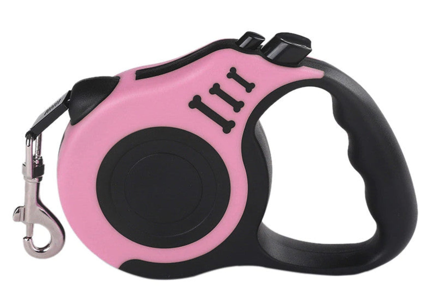 Retractable Dog Leash — One-Touch Brake & Lock, Swivel Snap