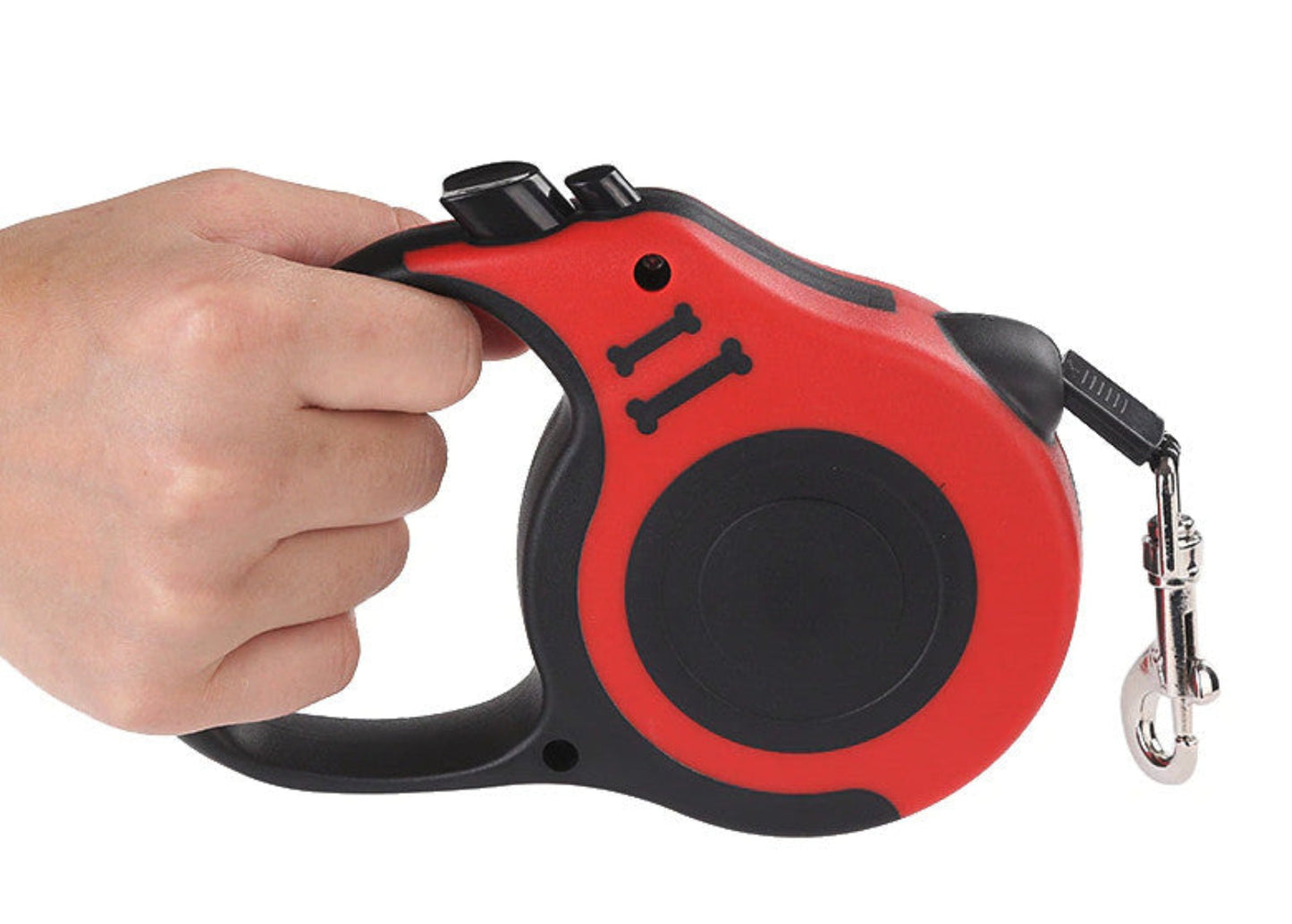 Retractable Dog Leash — One-Touch Brake & Lock, Swivel Snap