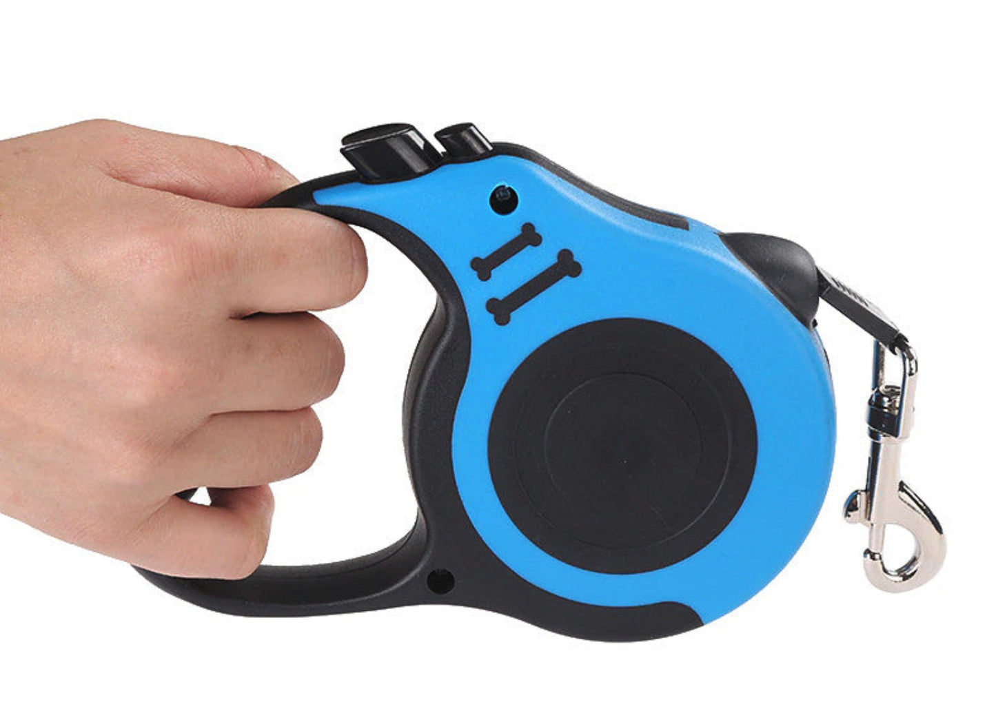 Retractable Dog Leash — One-Touch Brake & Lock, Swivel Snap