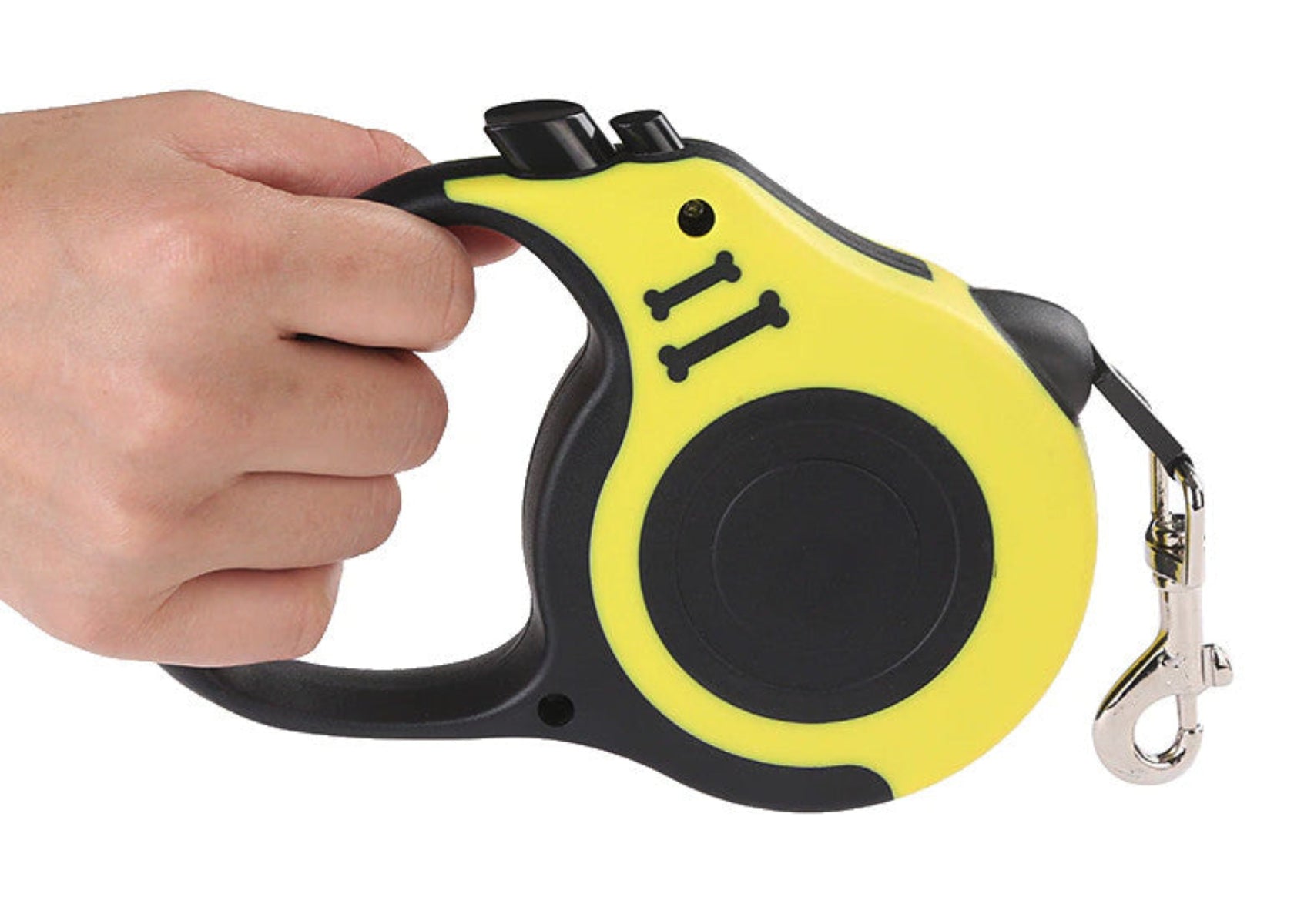 Retractable Dog Leash — One-Touch Brake & Lock, Swivel Snap