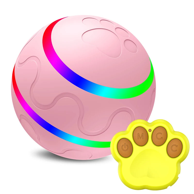 Smart Interactive Dog Ball – Flashing, Rotating, Waterproof Chew Toy - BestBuddyStore