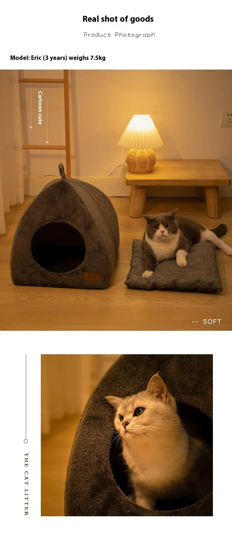 Triangle Cat Nest Closed Bed